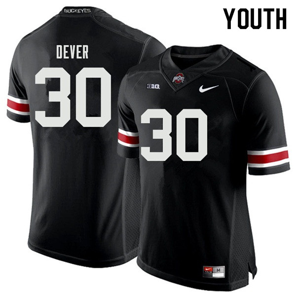Youth #30 Kevin Dever Ohio State Buckeyes College Football Jerseys Sale-Black